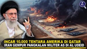 Youtube Thumnail image of : RUDAL IRAN INCAR 10.000 TENTARA AMERIKA — Fakta Serangan Balasan Iran ke Pangkalan AS di Qatar